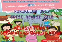 Download RPP Kelas 6 tema 1 Kurikulum 2013 Revisi 2018