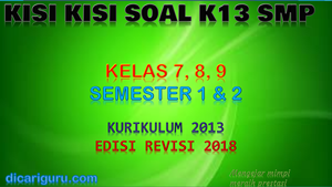Download Kisi-Kisi Soal K13