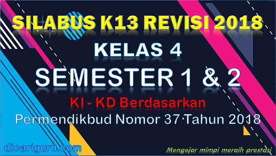 Download Silabus Kelas 4 Semester 1 dan 2 K13 Revisi 2018 www
