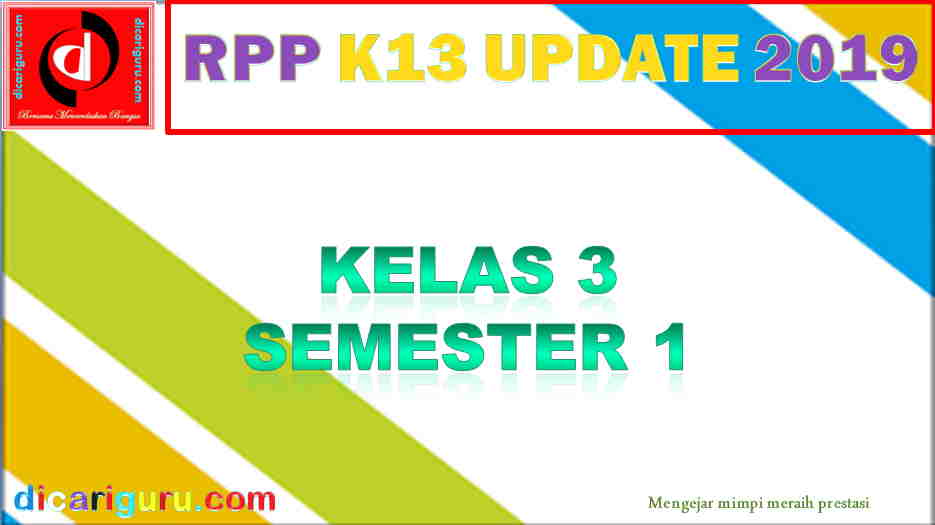 RPP Kelas 3 Semester 1