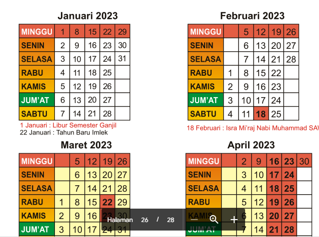 Kalender Pendidikan Tahun 2022/2023